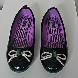 Wicked Elphaba Black Glitter Ballet Flats